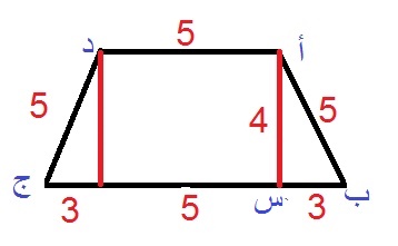 مساحه شبه المنحرف